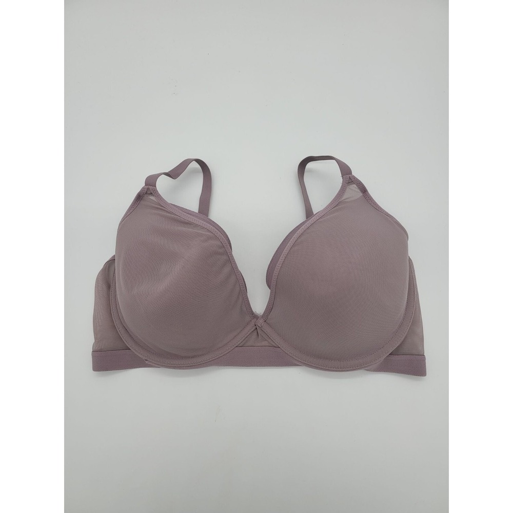 Maidenform Bra Underwired Lightly‎ Lined 38D Womens Purple Lace Overlay